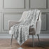50" X 70" Gray And Ivory Giraffe Microfiber Plush Throw Blanket