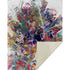 50" X 70" White Blue And Gold Abstract Microfiber Plush Throw Blanket