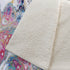 50" X 70" White Blue And Gold Abstract Microfiber Plush Throw Blanket