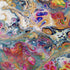 50" X 70" White Blue And Gold Abstract Microfiber Plush Throw Blanket