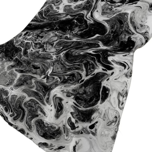 50" X 70" Ivory And Black Abstract Polyester Woven Plush Throw Blanket
