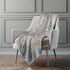 50" X 70" Gray And Coffee Abstract Polyester Woven Plush Throw Blanket