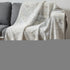 50" X 70" Ivory And Beige Abstract Microfiber Plush Throw Blanket