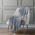 50" X 70" Blue And Orange Geometric Microfiber Plush Throw Blanket