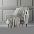 50" X 70" Gray And Gold Geometric Polyester Woven Plush Throw Blanket