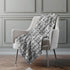 50" X 70" Charcoal And Gray Geometric Microfiber Plush Throw Blanket