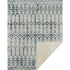 50" X 70" Ivory And Teal Geometric Microfiber Plush Throw Blanket