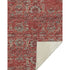50" X 70" Red Pewter And Beige Damask Microfiber Plush Throw Blanket