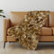 50" X 70" Brown And Beige Geometric Microfiber Plush Throw Blanket