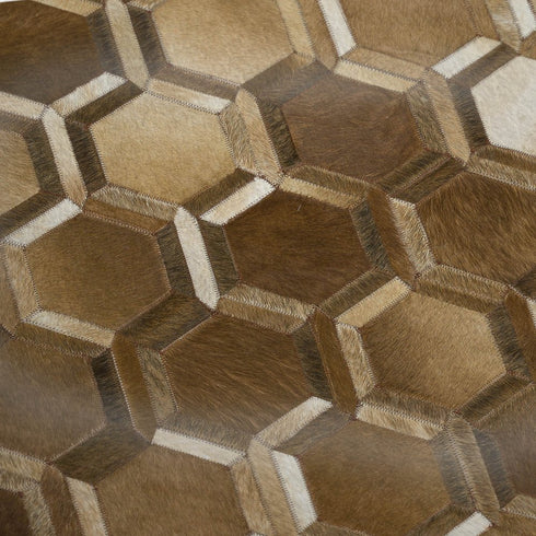 50" X 70" Brown And Beige Geometric Microfiber Plush Throw Blanket