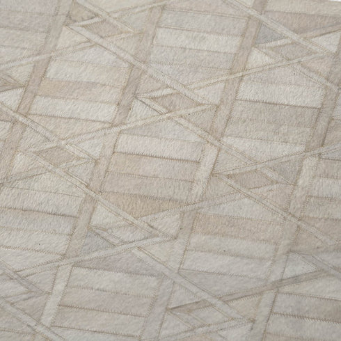 50" X 70" Ivory And Beige Geometric Microfiber Plush Throw Blanket