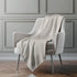 50" X 70" Ivory And Beige Geometric Microfiber Plush Throw Blanket