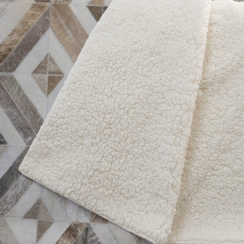 50" X 70" Gray And Brown Geometric Microfiber Plush Throw Blanket