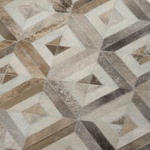 50" X 70" Gray And Brown Geometric Microfiber Plush Throw Blanket