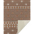 50" X 70" Rust And Ivory Geometric Microfiber Plush Throw Blanket
