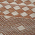 50" X 70" Rust And Ivory Geometric Microfiber Plush Throw Blanket