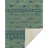 50" X 70" Green And Blue Geometric Microfiber Plush Throw Blanket