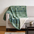 50" X 70" Green And Blue Geometric Microfiber Plush Throw Blanket
