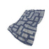 50" X 70" Blue And Silver Abstract Polyester Woven Plush Throw Blanket