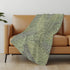 50" X 70" Green And Gray Abstract Microfiber Plush Throw Blanket