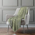 50" X 70" Green And Gray Abstract Microfiber Plush Throw Blanket