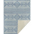 50" X 70" Blue And Light Blue Geometric Microfiber Plush Throw Blanket