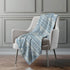 50" X 70" Blue And Light Blue Geometric Microfiber Plush Throw Blanket