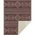 50" X 70" Rust And Ivory Geometric Microfiber Plush Throw Blanket