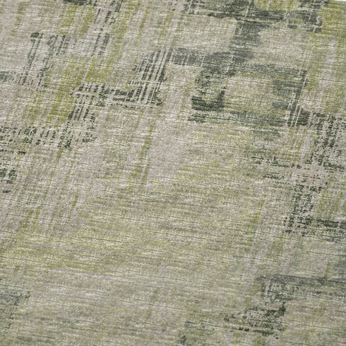 50" X 70" Green And Beige Abstract Polyester Woven Plush Throw Blanket