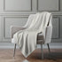 50" X 70" Linen And Ivory Houndstooth Microfiber Plush Throw Blanket