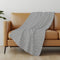 50" X 70" Gray And Light Gray Houndstooth Microfiber Plush Throw Blanket