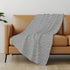 50" X 70" Gray And Light Gray Houndstooth Microfiber Plush Throw Blanket
