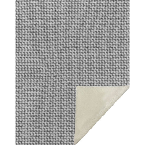 50" X 70" Gray And Light Gray Houndstooth Microfiber Plush Throw Blanket