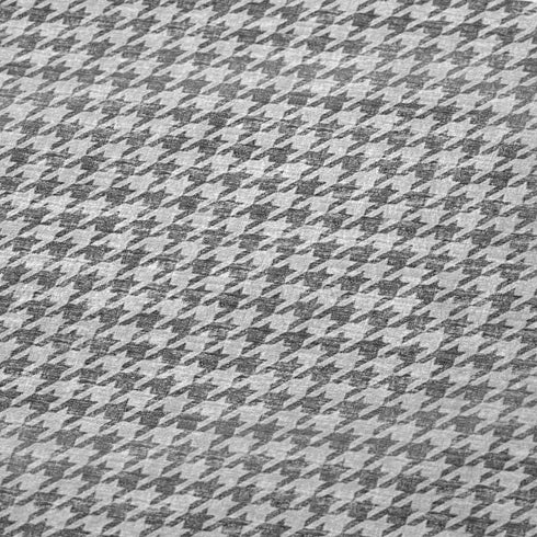 50" X 70" Gray And Light Gray Houndstooth Microfiber Plush Throw Blanket
