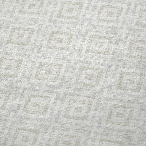 50" X 70" Linen And Ivory Geometric Microfiber Plush Throw Blanket