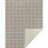 50" X 70" Orange Ivory And Teal Geometric Microfiber Plush Throw Blanket