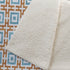 50" X 70" Orange Ivory And Teal Geometric Microfiber Plush Throw Blanket