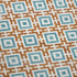 50" X 70" Orange Ivory And Teal Geometric Microfiber Plush Throw Blanket