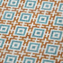 50" X 70" Orange Ivory And Teal Geometric Microfiber Plush Throw Blanket