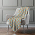 50" X 70" Orange Ivory And Teal Geometric Microfiber Plush Throw Blanket