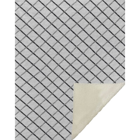 50" X 70" Gray And Ivory Geometric Microfiber Plush Throw Blanket