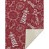 50" X 70" Red And Ivory Geometric Microfiber Plush Throw Blanket