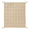 50" X 60" Tan And Beige Patchwork Cotton Woven Throw Blanket