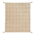 50" X 60" Tan And Beige Patchwork Cotton Woven Throw Blanket