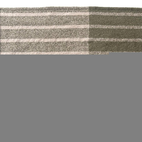 50" X 60" Gray And Green Striped Polyester Woven Throw Blanket