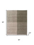 50" X 60" Gray And Green Striped Polyester Woven Throw Blanket