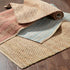 5' X 8' Natural And Green Hand Woven Jute Blend Area Rug