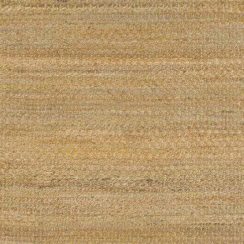 5' X 8' Natural And Green Hand Woven Jute Blend Area Rug