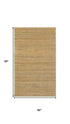5' X 8' Natural And Green Hand Woven Jute Blend Area Rug
