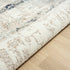 8' Gray And Blue Abstract Distressed Runner Rug